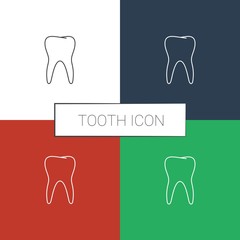 Canvas Print - tooth icon white background