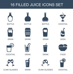 Wall Mural - juice icons