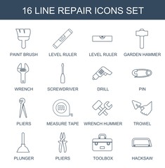 Poster - 16 repair icons