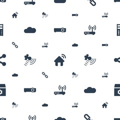 Fototapete - connection icons pattern seamless white background