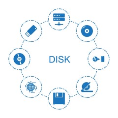 Fototapete - 8 disk icons