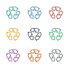 Poster - recycle icon white background
