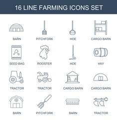 Wall Mural - farming icons