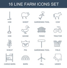 Wall Mural - 16 farm icons