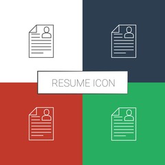 Poster - resume icon white background