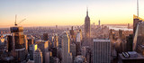 Fototapeta Nowy Jork - Panoramic New York Cityscape at Sunset