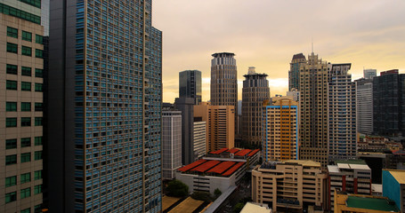 Wall Mural - Manila city in aerial view, Philippines