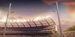 Sport track. 3D illustration. Professional athletics stadium. Crossbar for pole vault