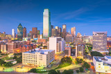 Fototapeta Miasto - Dallas, Texas, USA skyline over Dealey Plaza