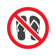 No sandals sign vector isolated