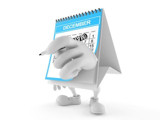 Sticker - Calendar character holding marker