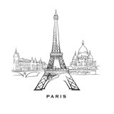 Fototapeta Paryż - Paris France famous architecture