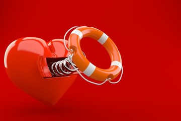 Poster - Life buoy with heart