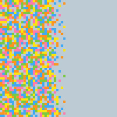 Aufkleber - abstract pixel background. colored squares on grey