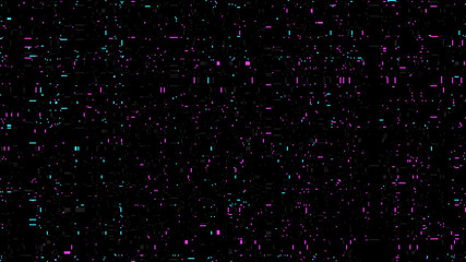Fototapete - Glitch. Abstract shapes. Chaos. Pixel. Cyberpunk. Computer screen error. Digital design. Pixel noise. Virtual. TV signal fail. Futuristic. Glitch background.