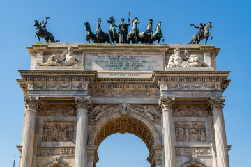 Arch of Peace in Milan italy