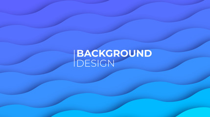 Aufkleber - Blue curve line layer background with white space for add text , vector