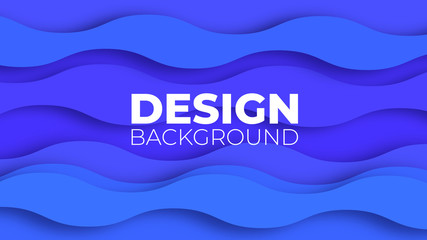 Aufkleber - Abstract background with paper cut shapes.Layered tunnel wave background for business presentations, flyers, posters or web banner.Vector illustration