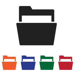 Fototapete - Open folder vector icon