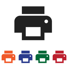 Fototapete - Filled Printer icon vector isolated on white background. Modern symbol in trendy flat style for mobile app and web design.