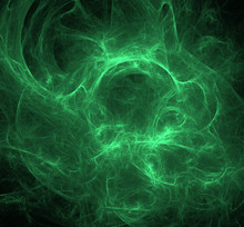 Abstract Ufo Green Fractal Background. Fantasy Fractal Texture. Digital Art. 3D Rendering. Computer Generated Image.