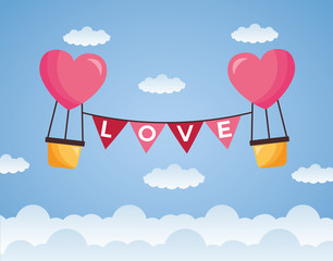 Wall Mural - valentine day card