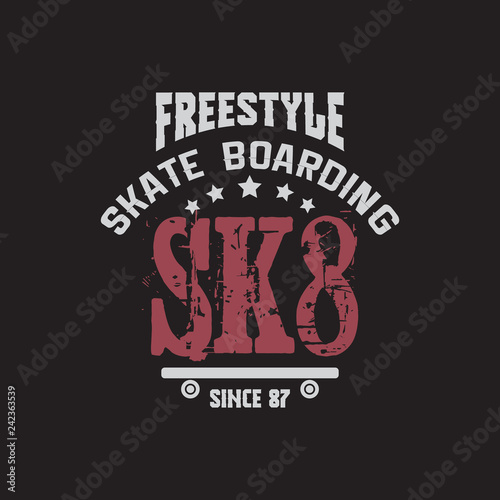 Quote Typographical Background About Skateboard In Minimalistic