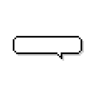 Empty pixel speech bubble - isolated vector illustration