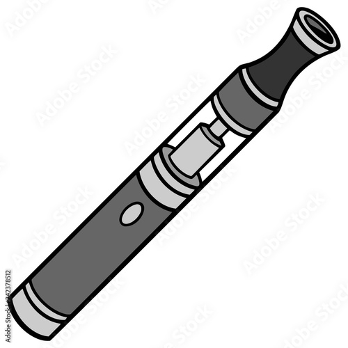 Vape Pen A vector cartoon illustration of a Vape Pen. Stock Vector