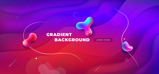 Wall Mural - Liquid color background design. Fluid gradient shapes composition. Futuristic design posters. Eps10 vector.