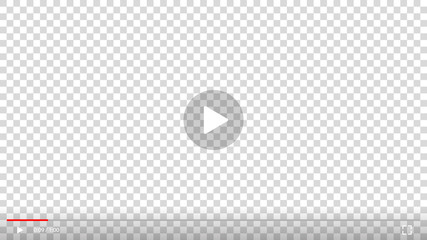 Play video sign vector on transparent background.