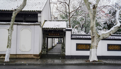 Wall Mural - Snowscape of West Lake in Hangzhou