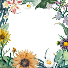 Wall Mural - Floral frame background