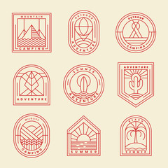 Poster - Set of adventure logo vector