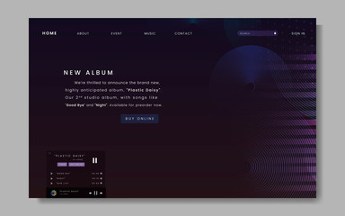 album release website design