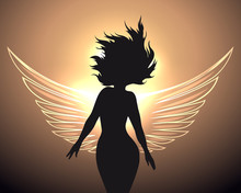 Woman With Angel Wings