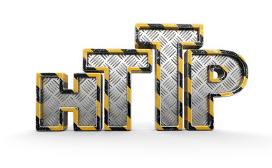 Poster - Metal http text. Image with clipping path.