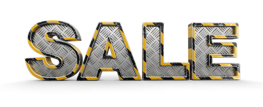 Metal Sale text. Image with clipping path.