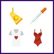 4 body icon. Vector illustration body set. swimsuit and shirt icons for body works