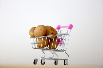 Shopping cart isolated on white