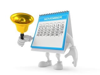 Poster - Calendar character ringing a hand bell