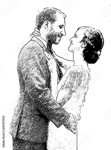 Man And Woman Hugging Buy This Stock Illustration And