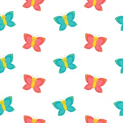  Seamless pattern with butterflies. Perfect for wallpaper, gift paper, pattern fills, web page background, spring and summer greeting cards.