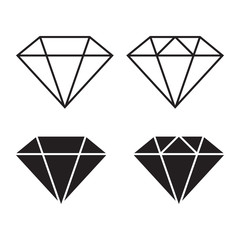 Sticker - diamond icon set