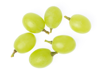 Canvas Print - green grape isolated on white background