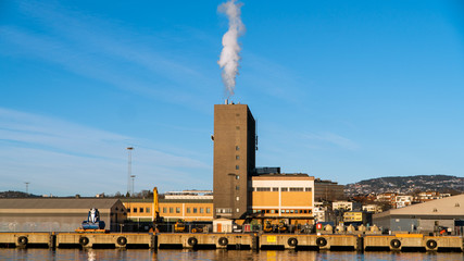 Wall Mural - Sunset in Beautiful architecture Oslo city Norway