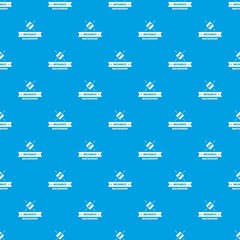 Poster - Work machinery pattern vector seamless blue repeat for any use