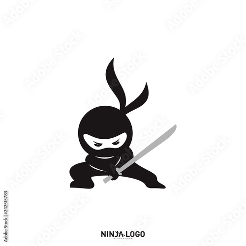 Fotografía Ninja Warrior logo Design Vector Template