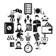 Poster - Business intelligence icons set. Simple set of 25 business intelligence vector icons for web isolated on white background