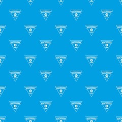 Poster - Gear machinery pattern vector seamless blue repeat for any use